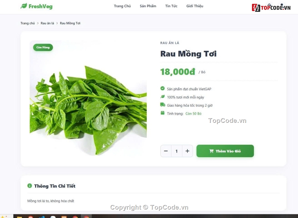 Web bán rau quả,website bán rau củ,Web app bán hàng